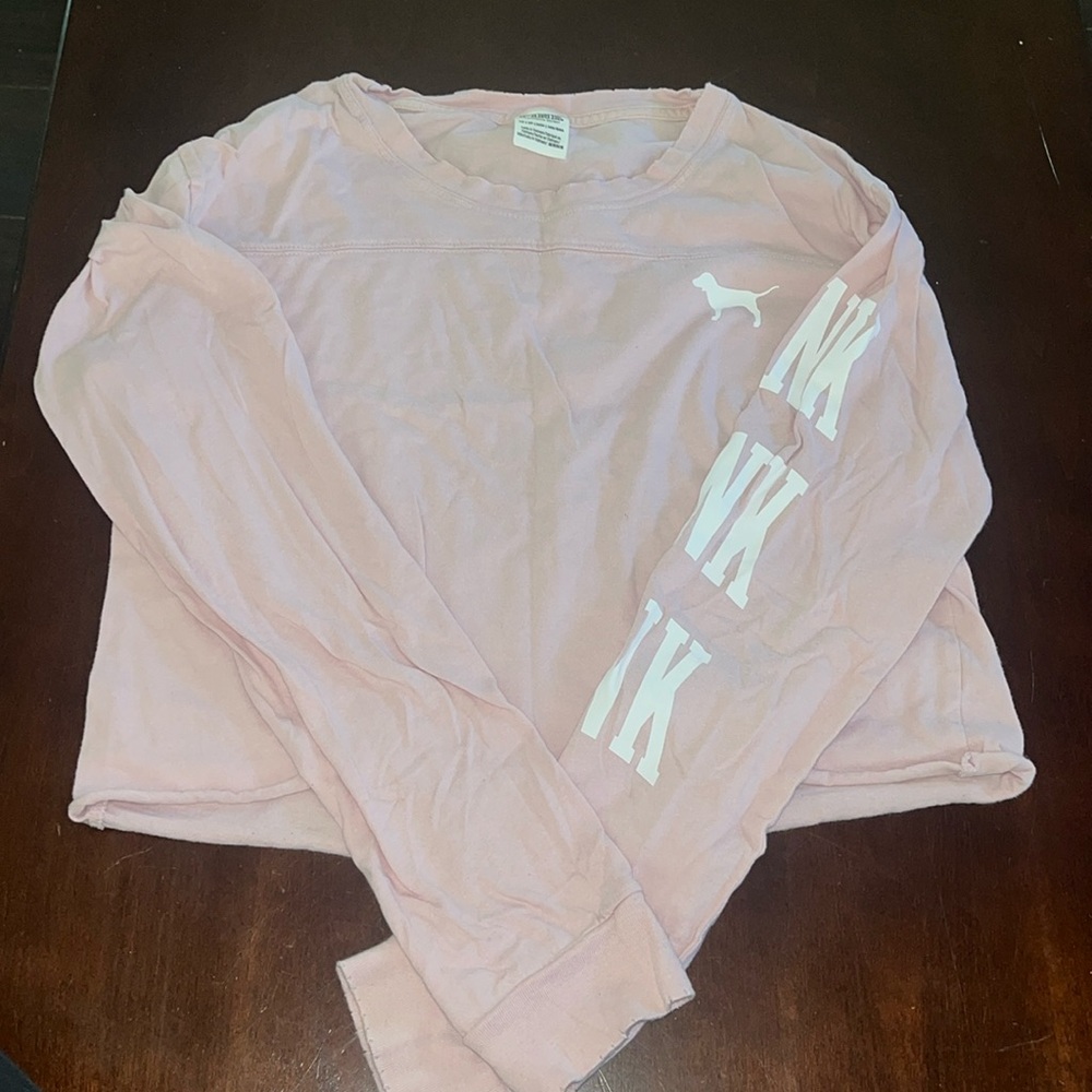 PINK long sleeve lounge tee - size XS